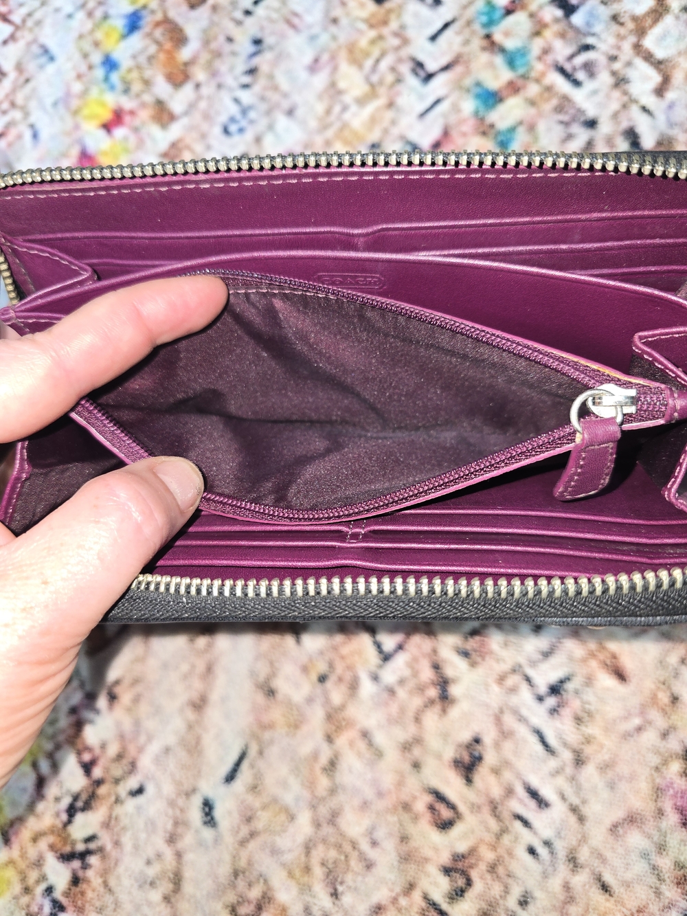 Coach Black Soho Zoe Leather Zip Wallet with Buckle Detail - Picture 3 of 6